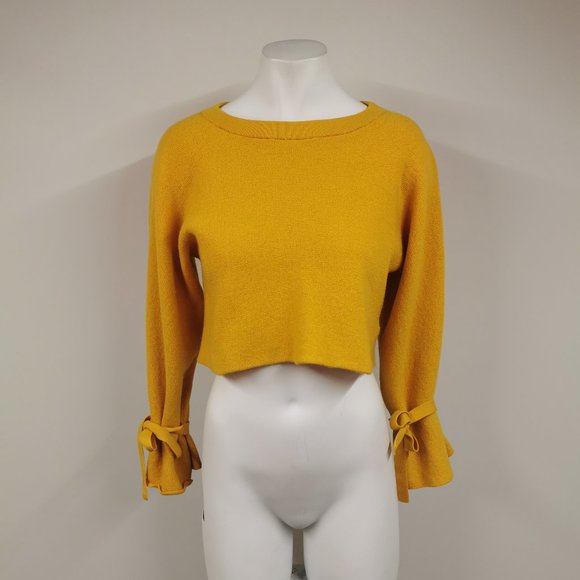 Aritzia Wilfred Emmy Cropped Merino Sweater - Picture 1 of 7